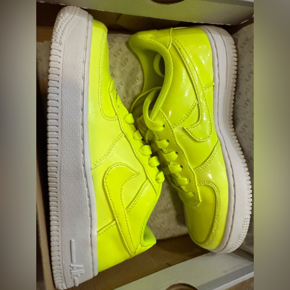 Kids Neon Yellow Sneakers